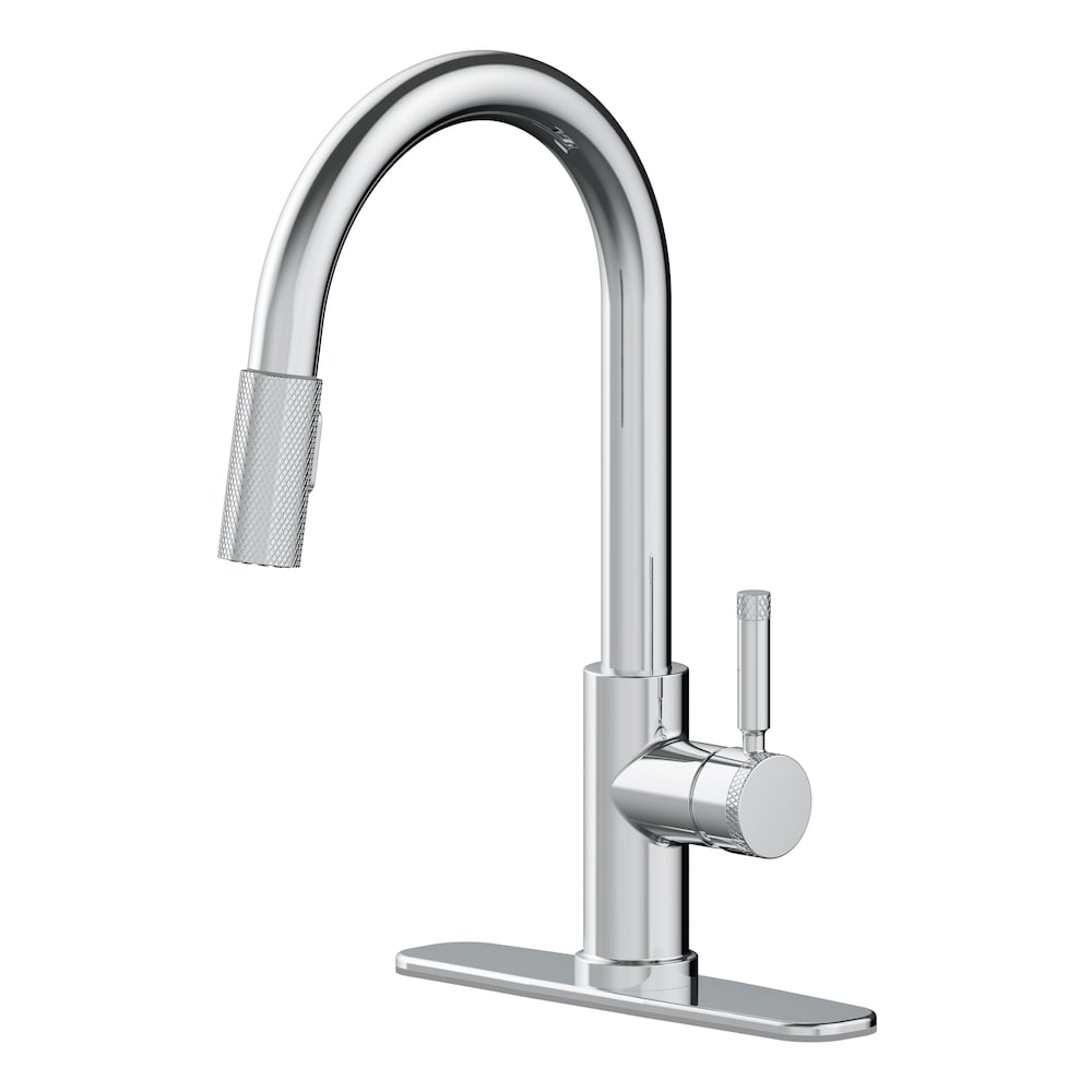 Parnell Single-Handle Pull-Down Sprayer with TurboSpray and FastMount Kitchen Faucet in Chrome