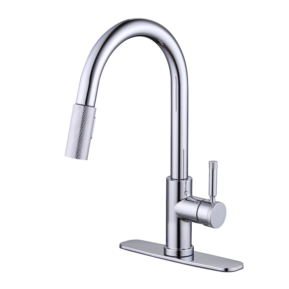 Parnell Single-Handle Pull-Down Sprayer with TurboSpray and FastMount Kitchen Faucet in Chrome