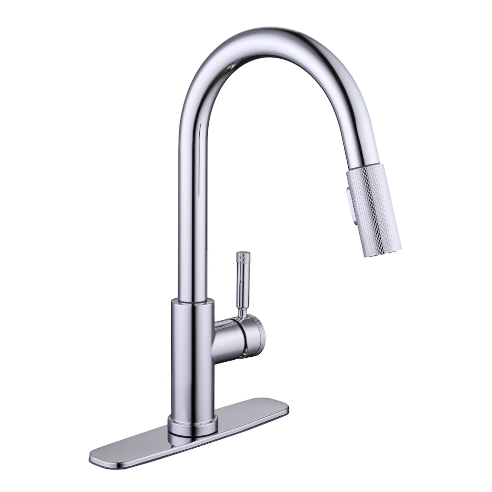 Parnell Single-Handle Pull-Down Sprayer with TurboSpray and FastMount Kitchen Faucet in Chrome