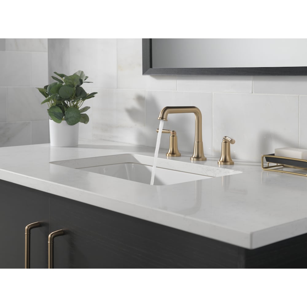 Robinet de salle de bain à deux poignées Saylor en bronze champagne