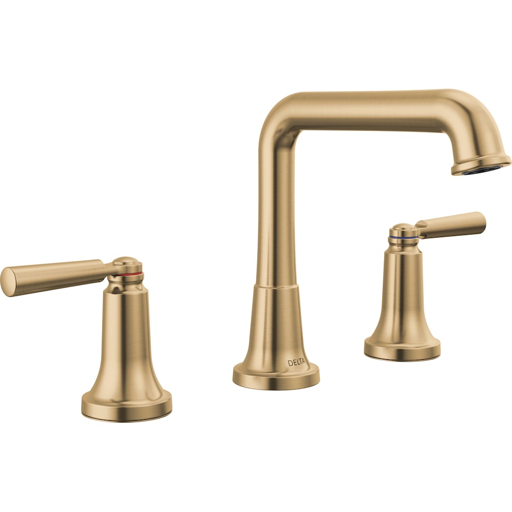 Robinet de salle de bain à deux poignées Saylor en bronze champagne