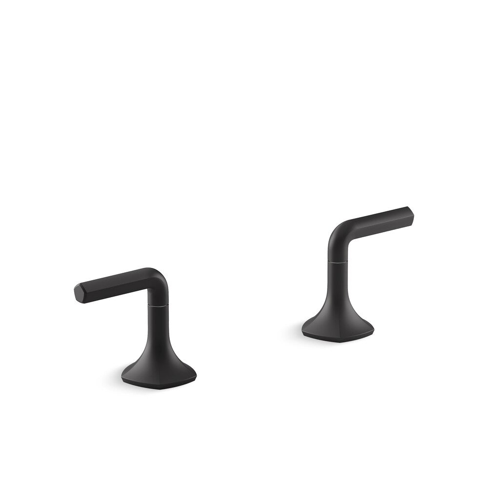 Occasion Deck-Mount Lever Bath Faucet Handles in matte black