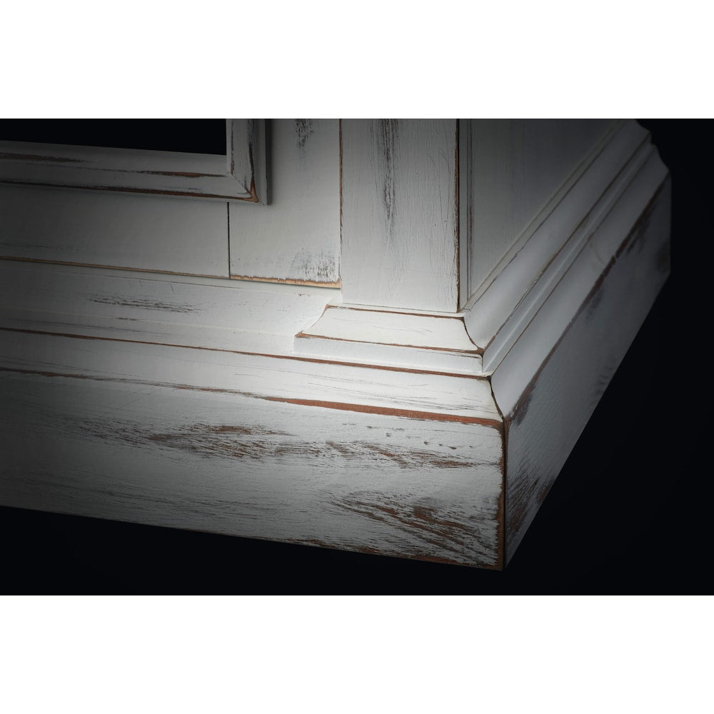 Console multimédia pour foyer électrique Charlotte Essential Series de 68 pouces en blanc