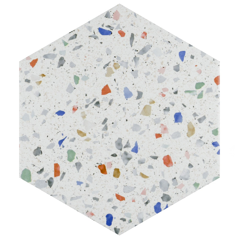 Venice Hex Colors Light 8-5/8-inch x 9-7/8-inch Porcelain Floor and Wall Tile (11.5 sq. ft./Case)