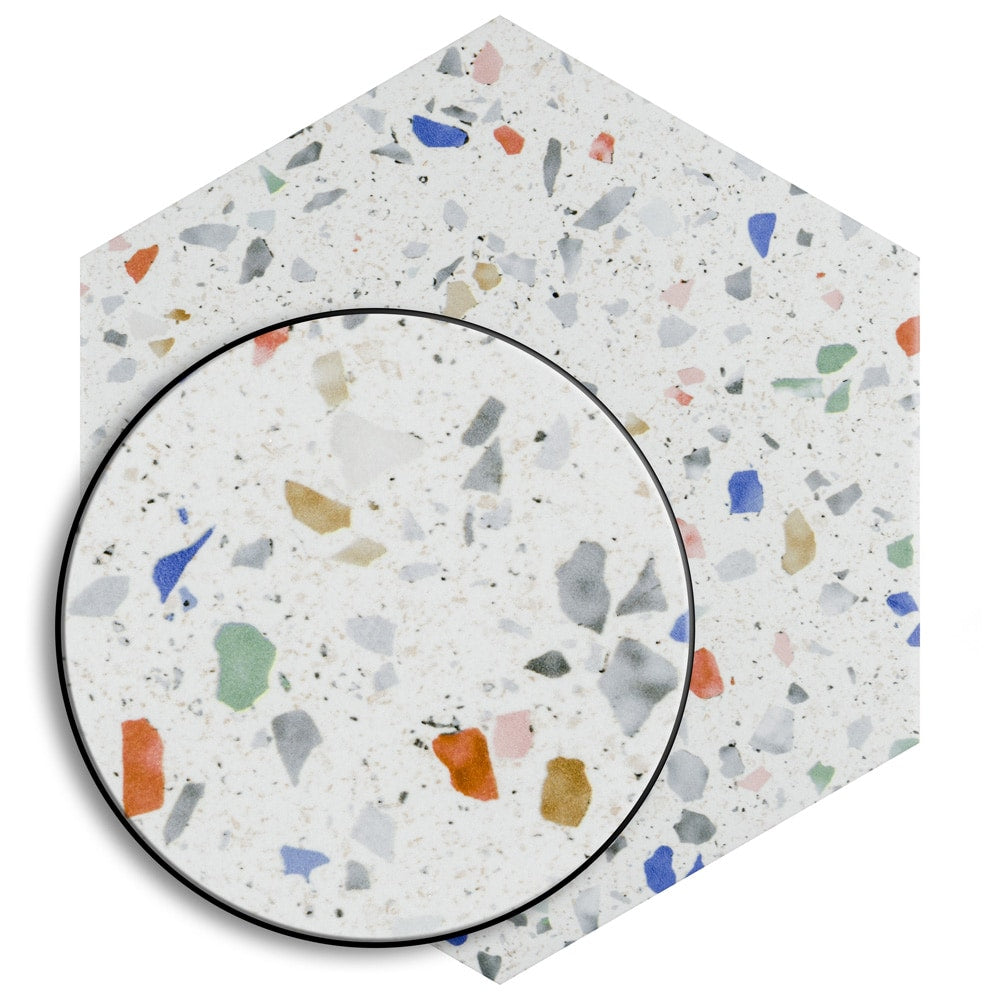 Carreaux de sol et de mur en porcelaine Venice Hex Colors Light de 8 5/8 po x 9 7/8 po (11,5 pi2/caisse)