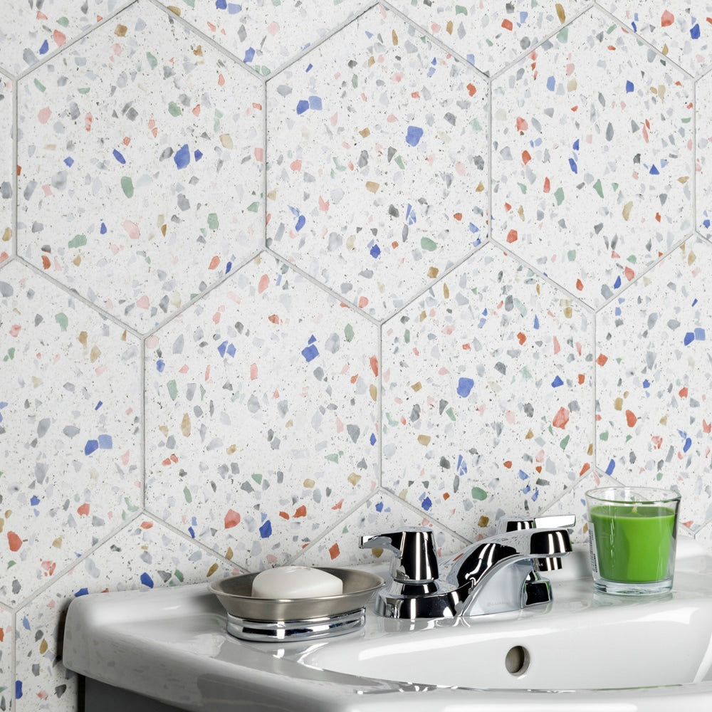 Venice Hex Colors Light 8-5/8-inch x 9-7/8-inch Porcelain Floor and Wall Tile (11.5 sq. ft./Case)