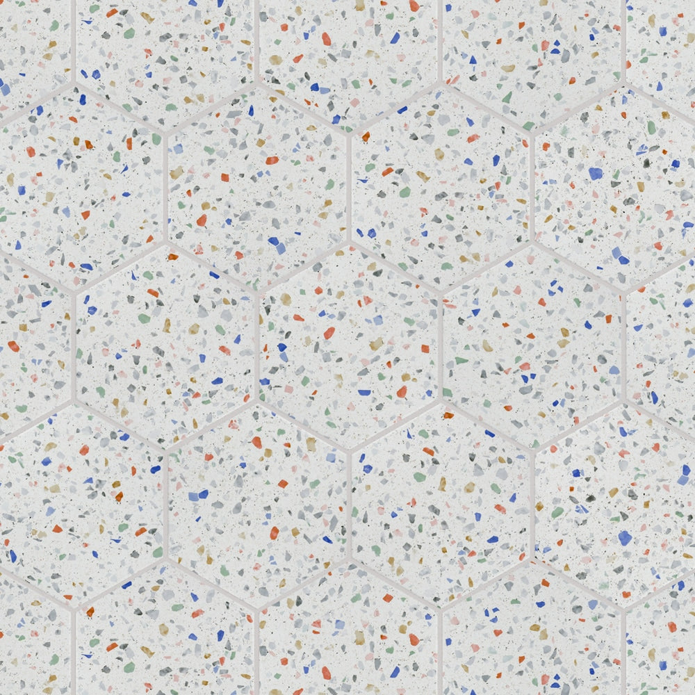 Carreaux de sol et de mur en porcelaine Venice Hex Colors Light de 8 5/8 po x 9 7/8 po (11,5 pi2/caisse)