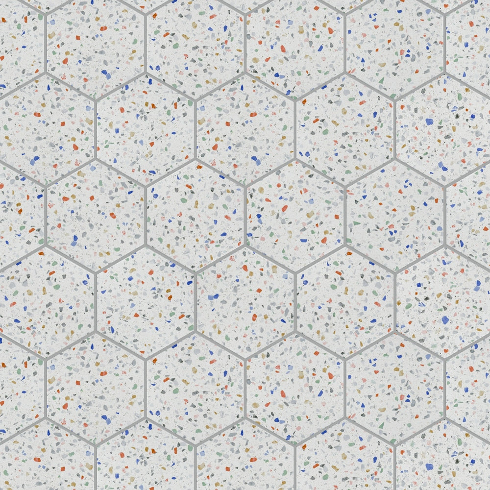 Carreaux de sol et de mur en porcelaine Venice Hex Colors Light de 8 5/8 po x 9 7/8 po (11,5 pi2/caisse)