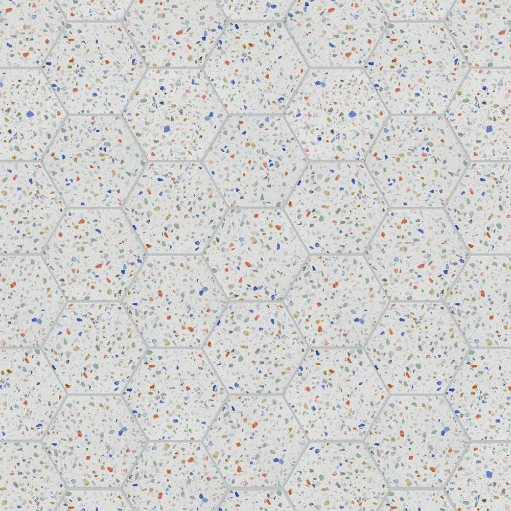Carreaux de sol et de mur en porcelaine Venice Hex Colors Light de 8 5/8 po x 9 7/8 po (11,5 pi2/caisse)