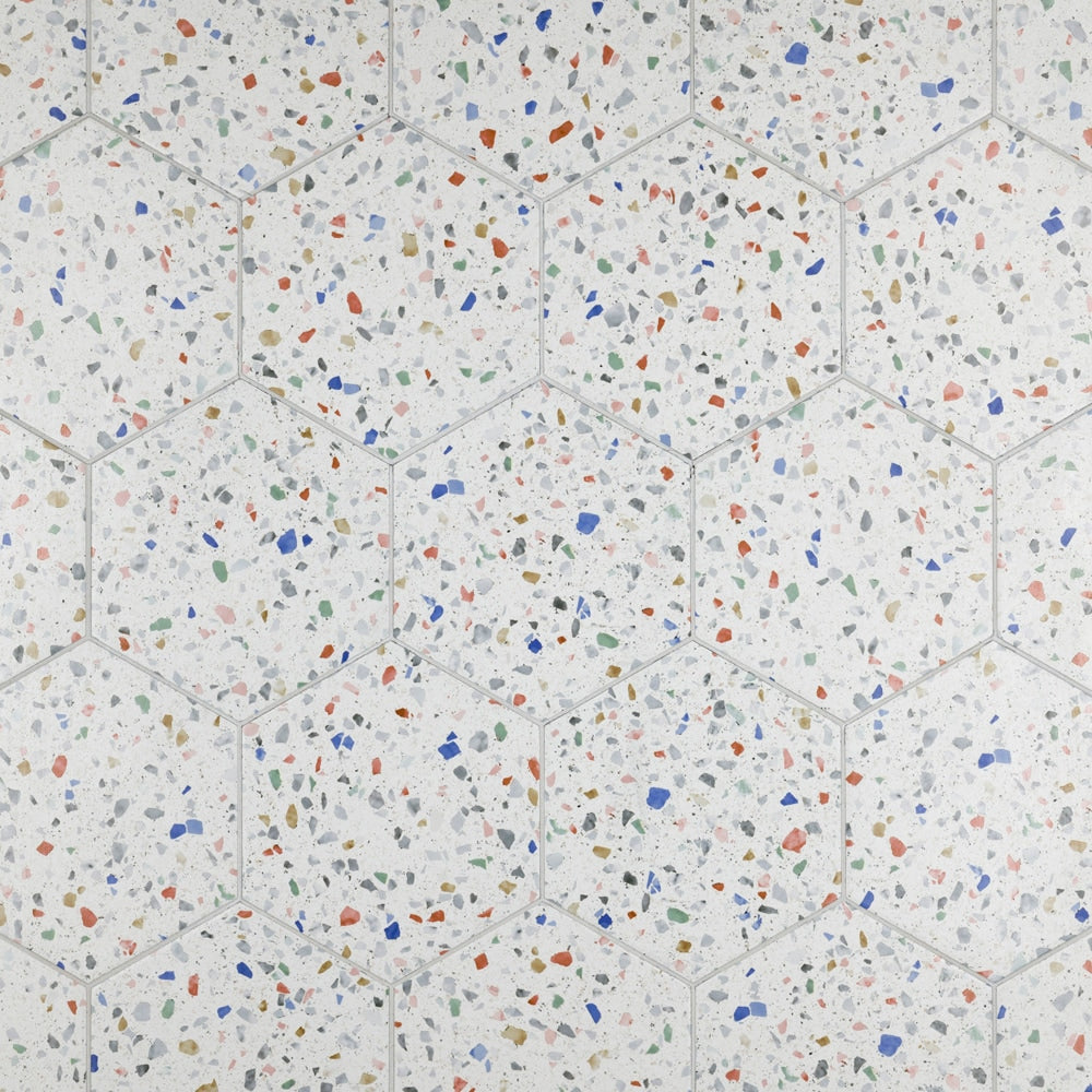 Carreaux de sol et de mur en porcelaine Venice Hex Colors Light de 8 5/8 po x 9 7/8 po (11,5 pi2/caisse)