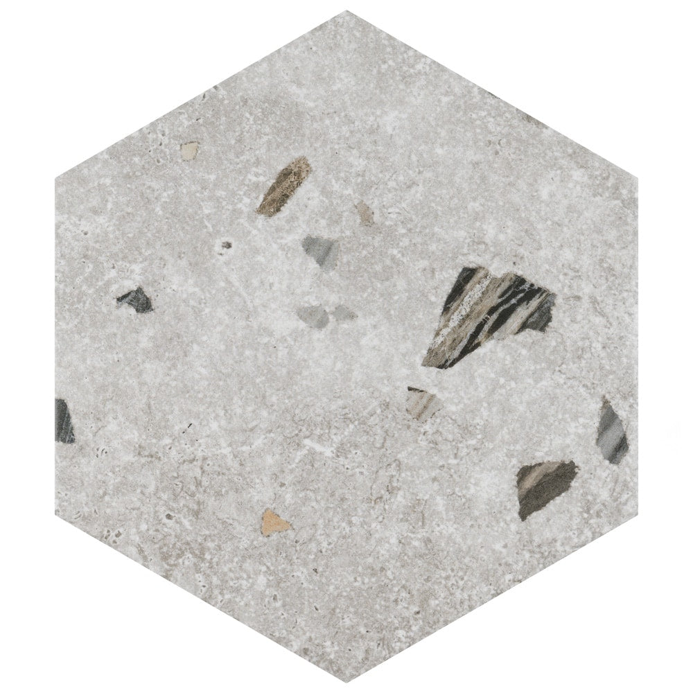 Sonar Hex Silver 8-5/8-inch x 9-7/8-inch Porcelain Floor and Wall Tile (11.5 sq. ft./Case)