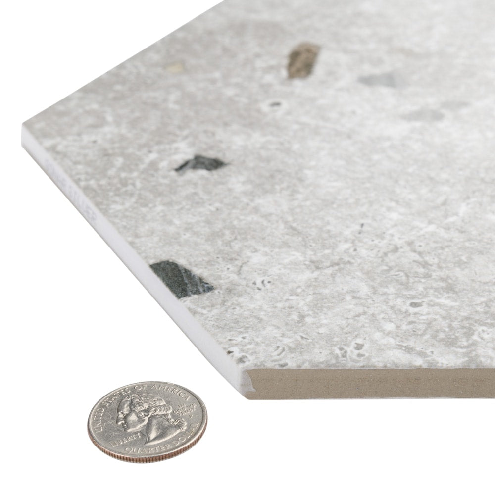 Sonar Hex Silver 8-5/8-inch x 9-7/8-inch Porcelain Floor and Wall Tile (11.5 sq. ft./Case)