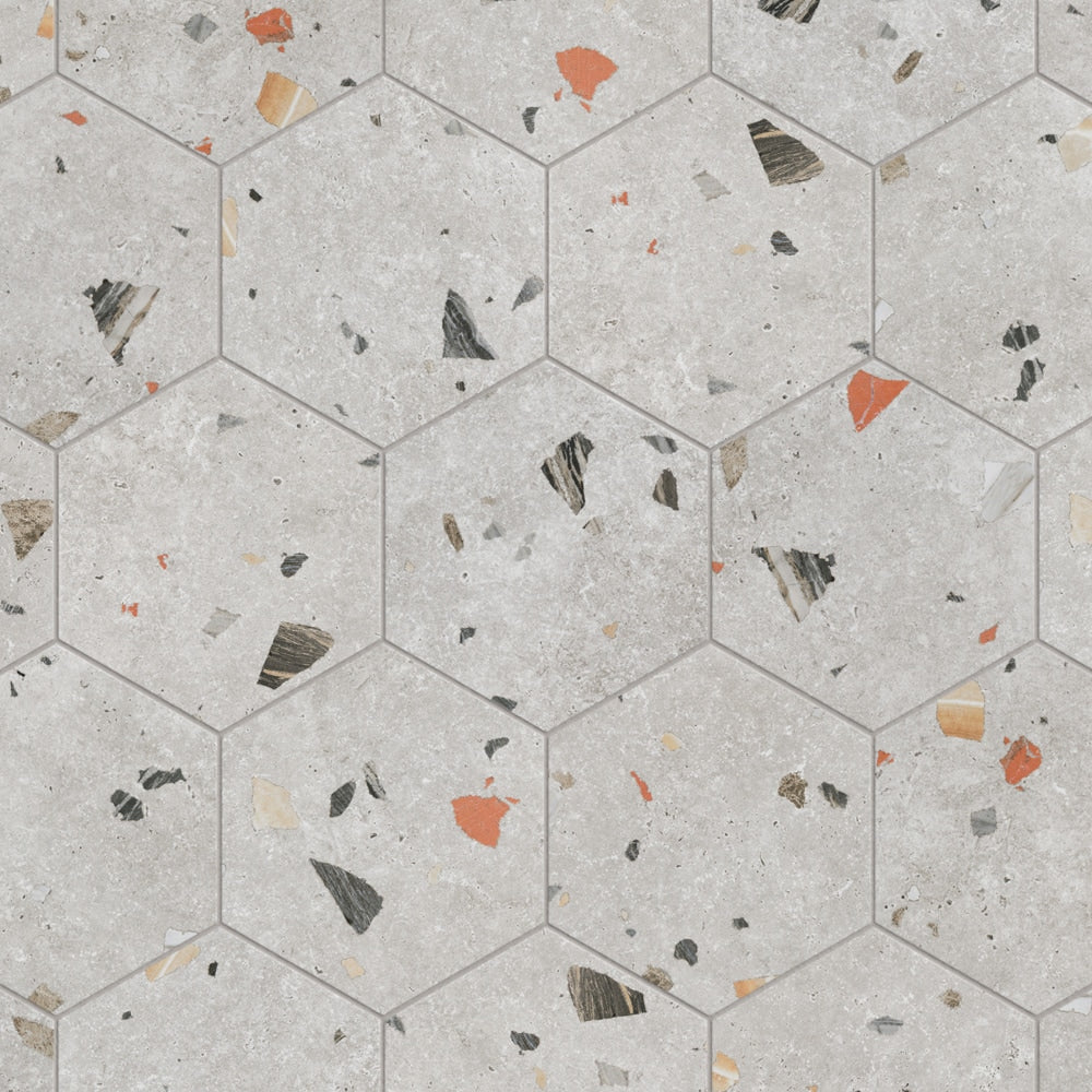 Sonar Hex Silver 8-5/8-inch x 9-7/8-inch Porcelain Floor and Wall Tile (11.5 sq. ft./Case)