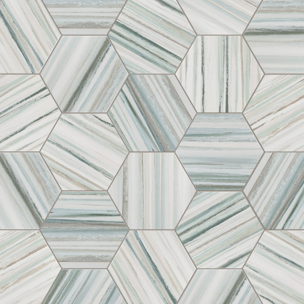 Flow Hex Green 8-5/8-inch x 9-7/8-inch Porcelain Floor and Wall Tile (11.5 sq. ft./Case)