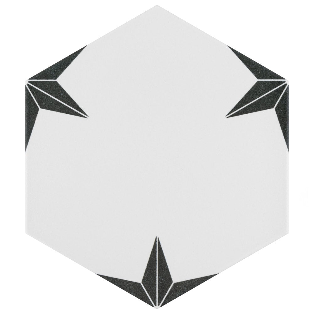 Stella Hex Nero 8-5/8-inch x 9-7/8-inch Porcelain Floor and Wall Tile (11.5 sq. ft./Case)