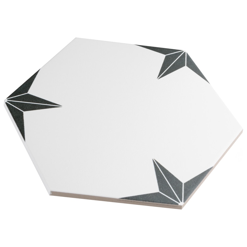 Stella Hex Nero 8-5/8-inch x 9-7/8-inch Porcelain Floor and Wall Tile (11.5 sq. ft./Case)