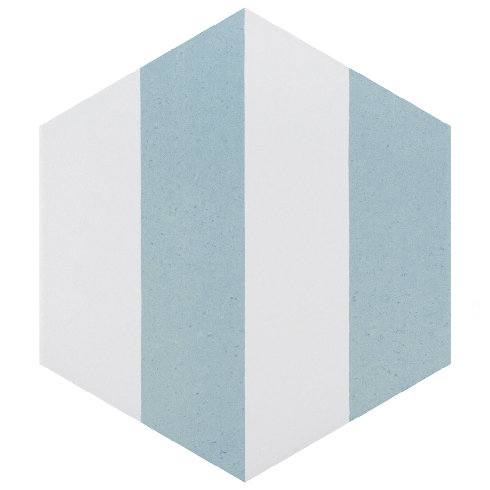Porto Capri Hex Aqua 8-5/8-inch x 9-7/8-inch Porcelain Floor and Wall Tile (11.5 sq. ft./Case)