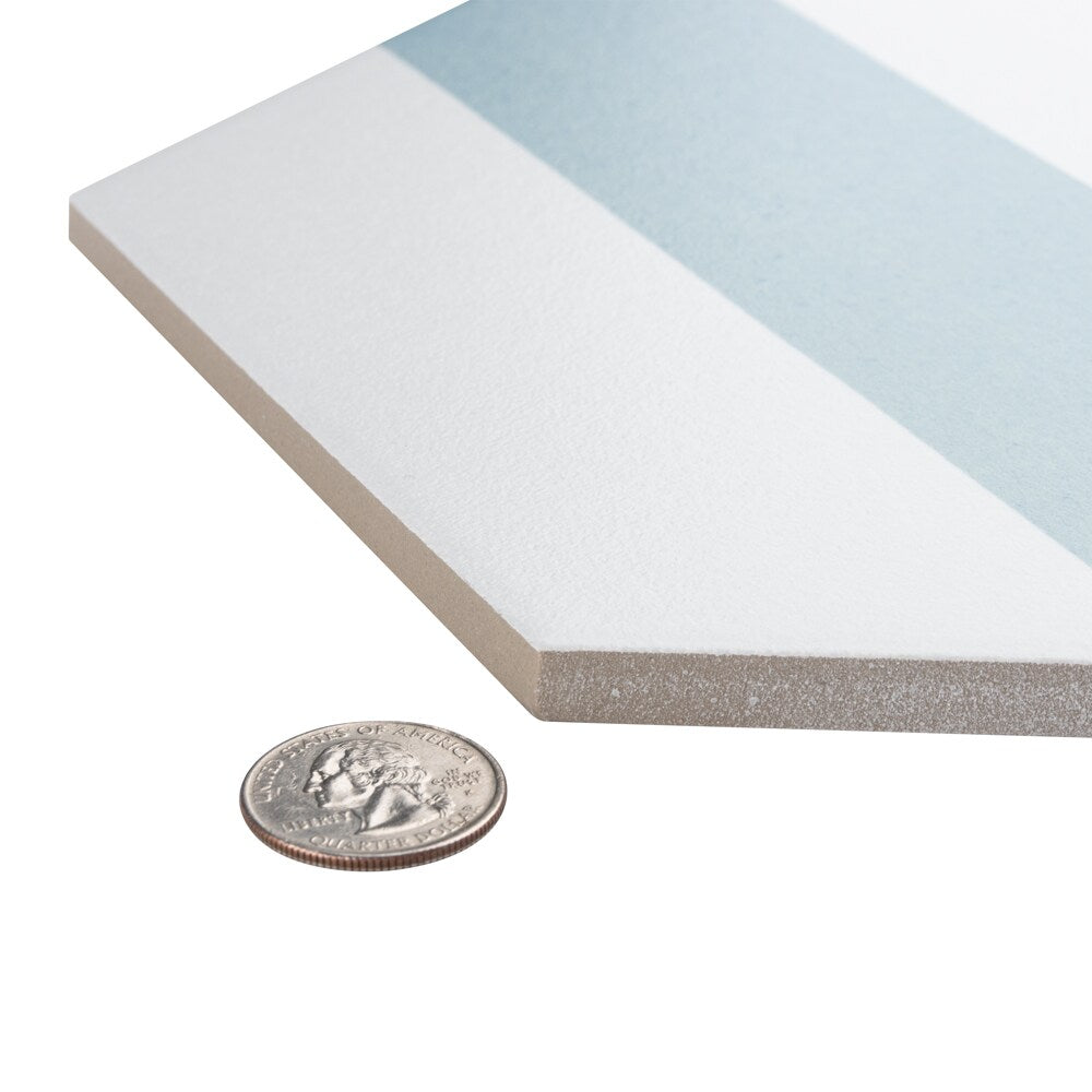 Porto Capri Hex Aqua 8-5/8-inch x 9-7/8-inch Porcelain Floor and Wall Tile (11.5 sq. ft./Case)