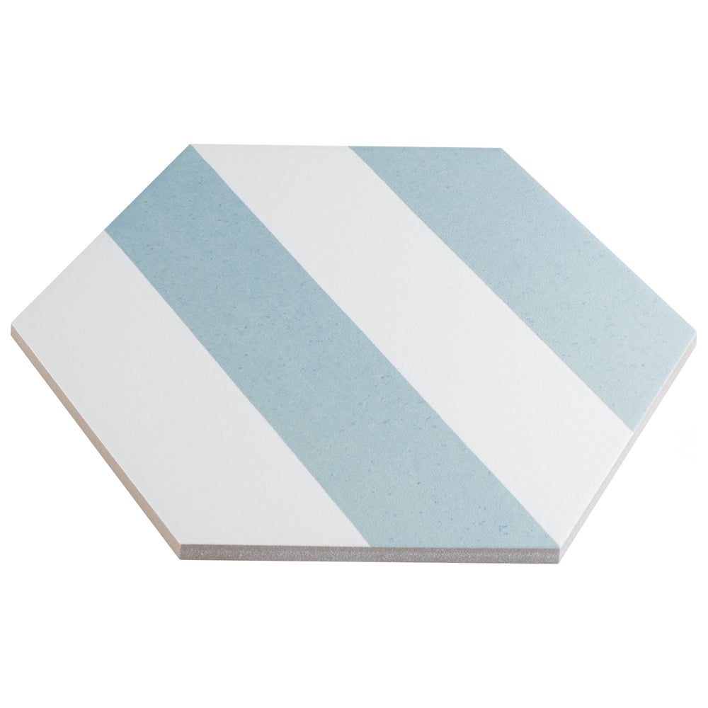 Porto Capri Hex Aqua 8-5/8-inch x 9-7/8-inch Porcelain Floor and Wall Tile (11.5 sq. ft./Case)