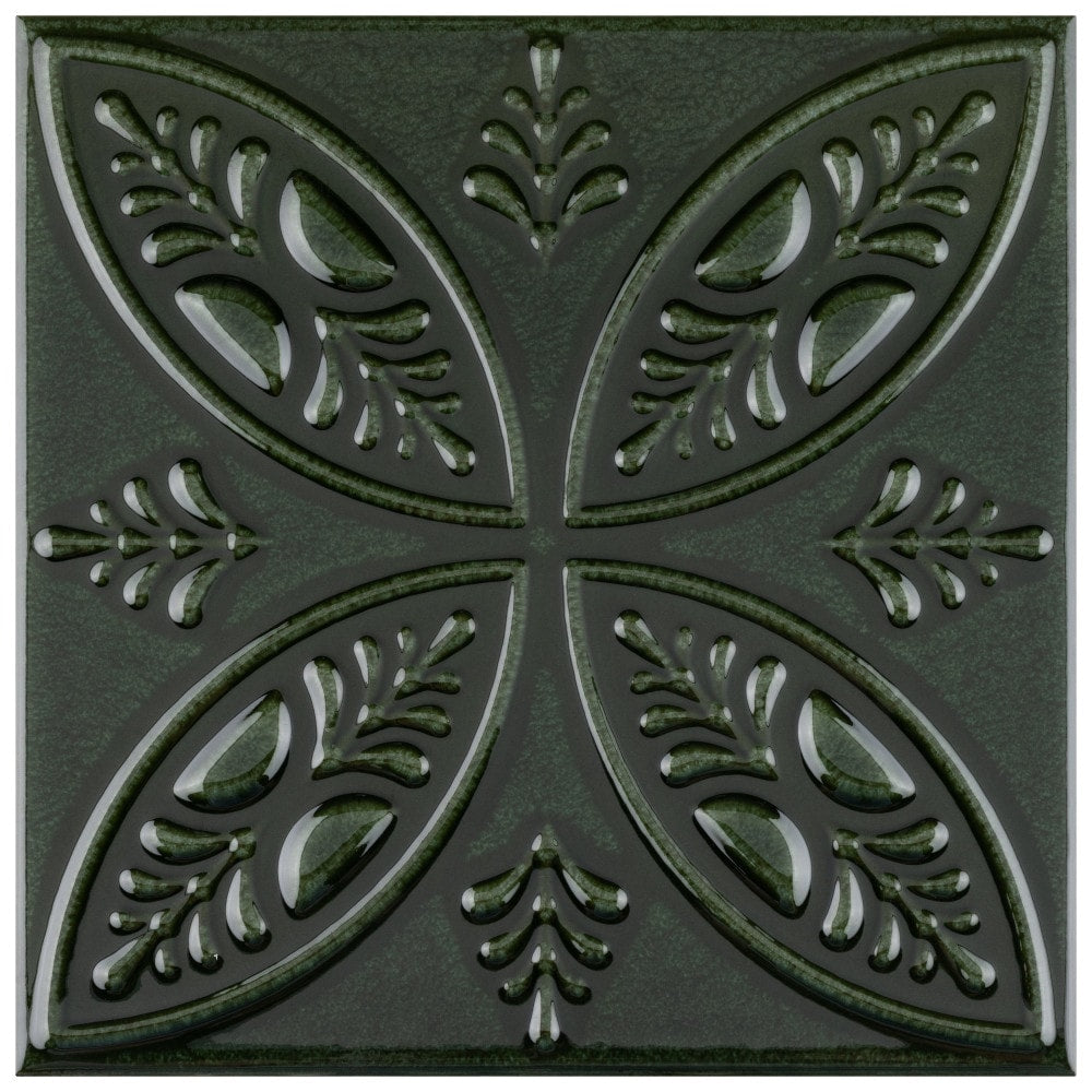 Carreaux muraux en céramique Trend Green de 7 7/8 po x 7 7/8 po (9,24 pi2/caisse)
