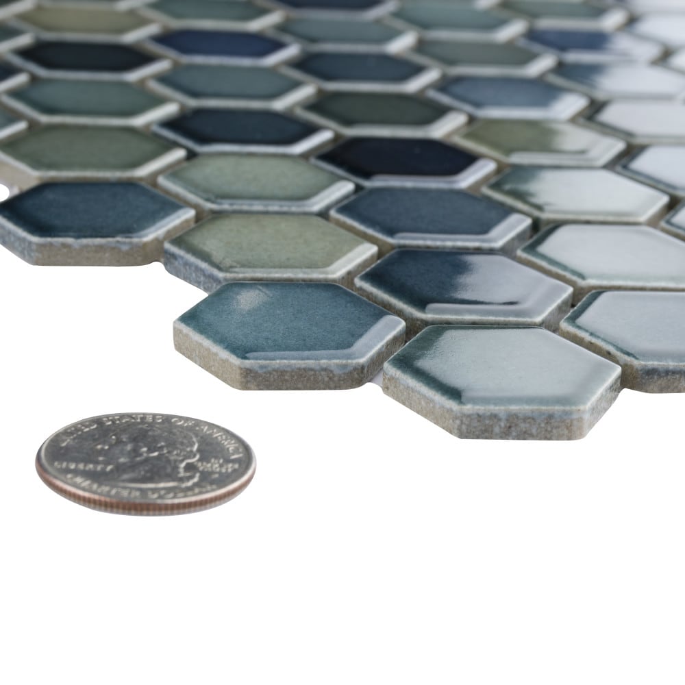 Hudson 1" Hex Atlantis 11-7/8-inch x 13-1/4-inch Porcelain Mosaic Tile (11.2 sq. ft./Case)