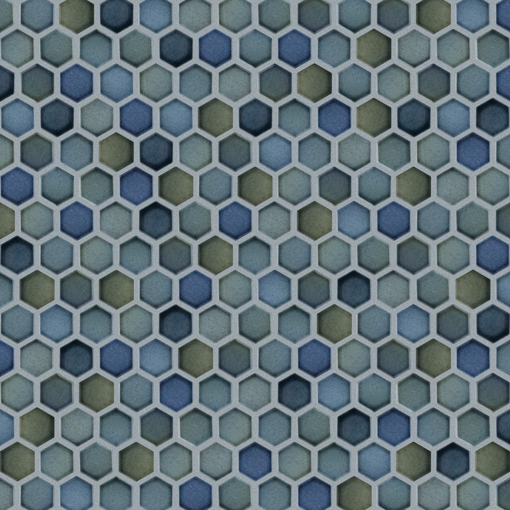 Hudson 1" Hex Atlantis 11-7/8-inch x 13-1/4-inch Porcelain Mosaic Tile (11.2 sq. ft./Case)