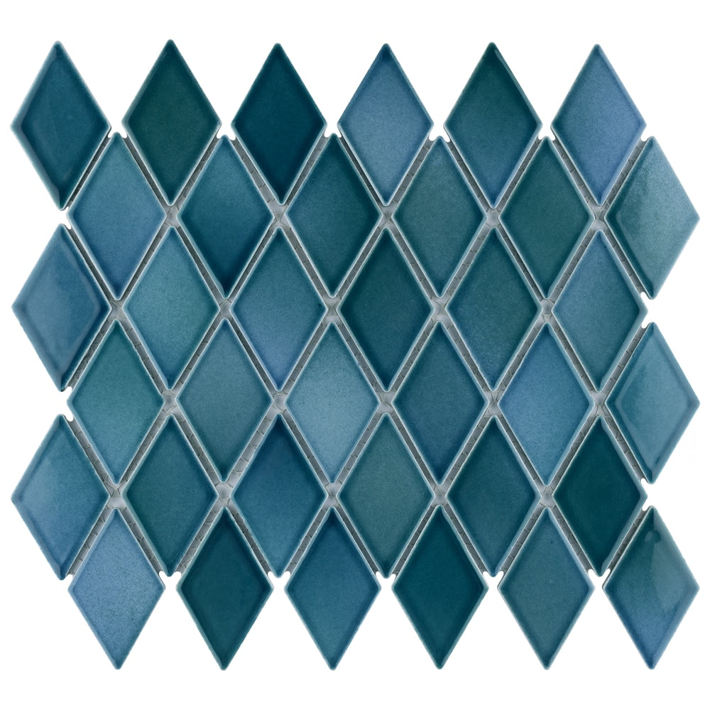 Hudson Kite Aquamarine 10-1/4-inch x 11-3/4-inch Porcelain Mosaic Tile (8.6 sq. ft./Case)