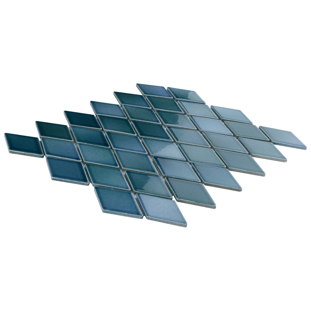 Hudson Kite Aquamarine 10-1/4-inch x 11-3/4-inch Porcelain Mosaic Tile (8.6 sq. ft./Case)