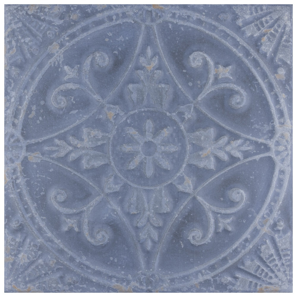 Carreaux de sol et de mur en céramique Saja Cyan de 13 po x 13 po (12,0 pi2/caisse)