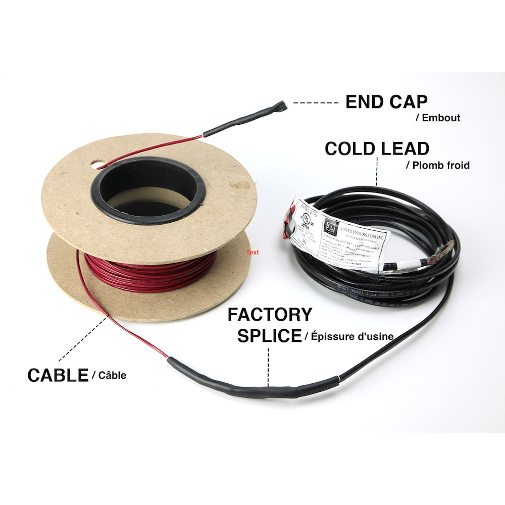Cable Kit 115' with Strips & nSpire Touch Thermostat (28.75 sq. ft) for Tile, Hardwood & LVT 240V