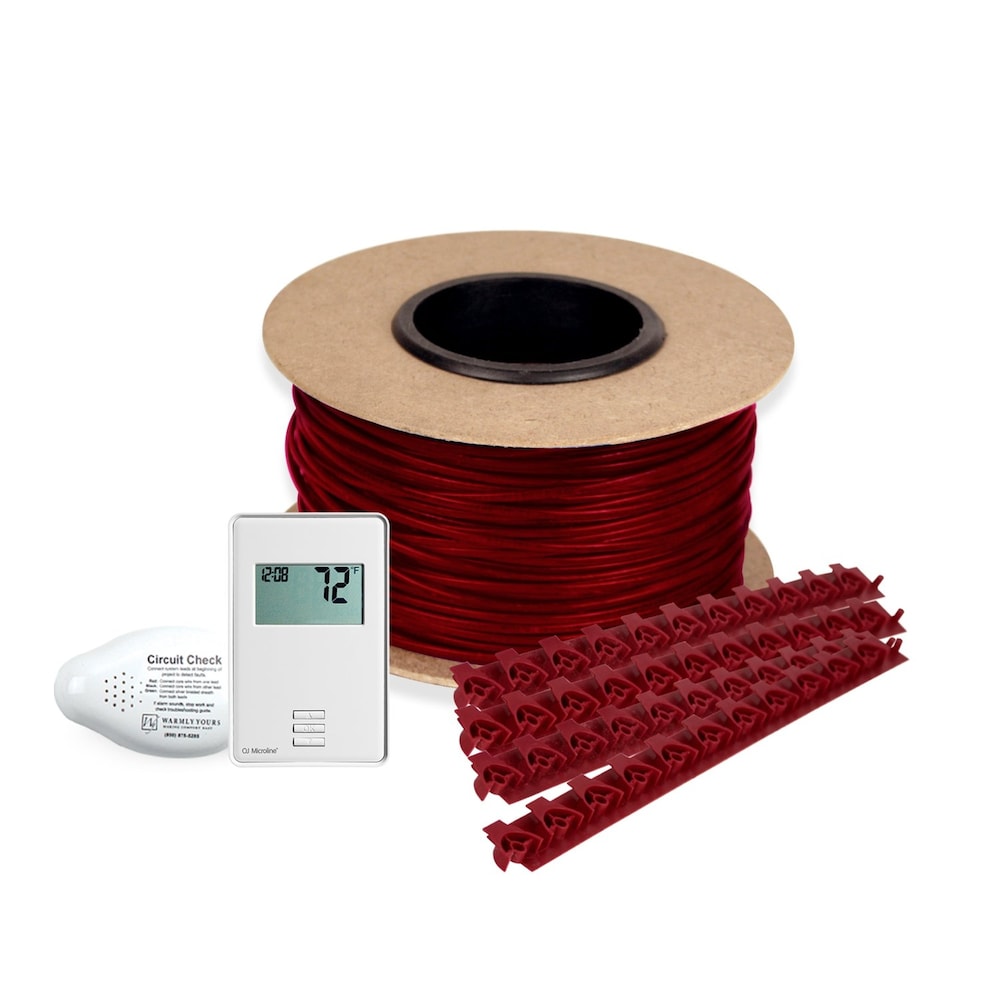 Cable Kit 432' with Strips & Non Programmable Thermostat (108 sq. ft) for Tile, Hardwood & LVT 120V