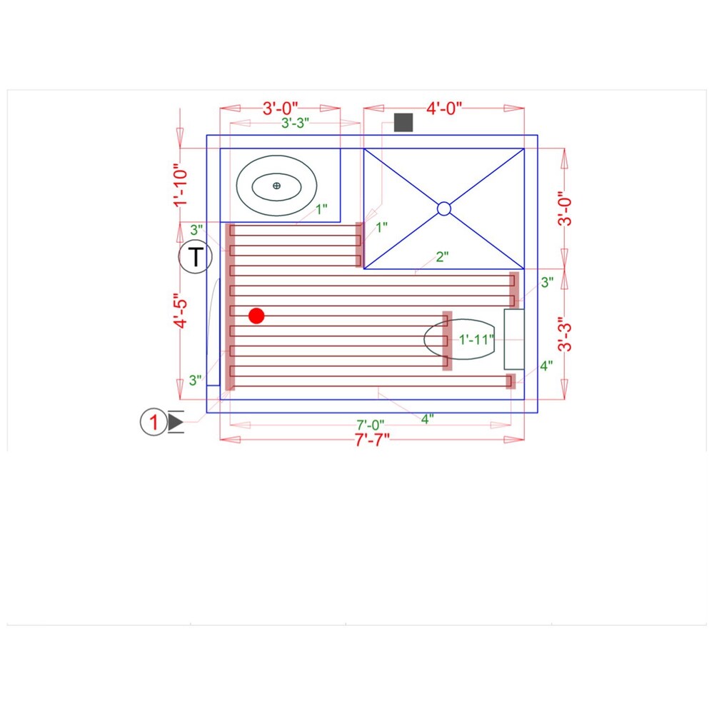 Kit de câbles 95' avec bandes et thermostat non programmable (23,75 pi2) pour carrelage, bois franc et LVT 240 V