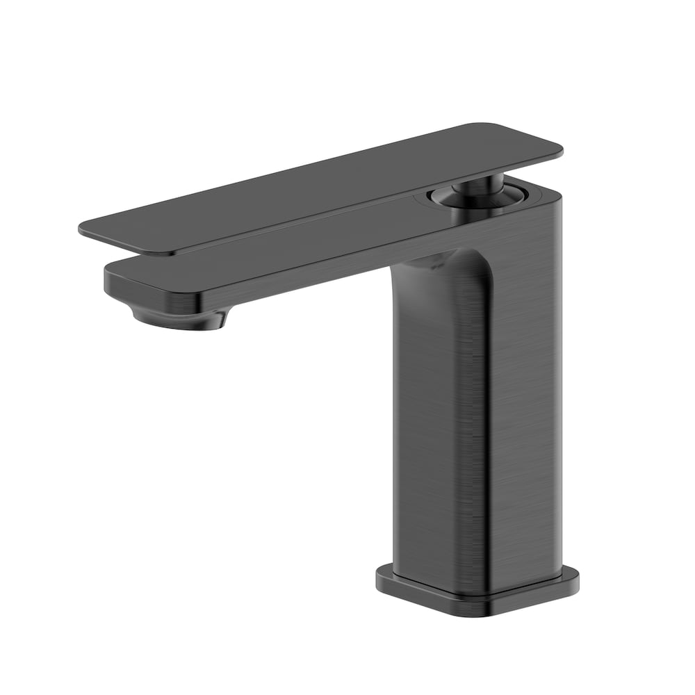 Robinet de salle de bain monotrou à poignée unique Paisano en noir mat