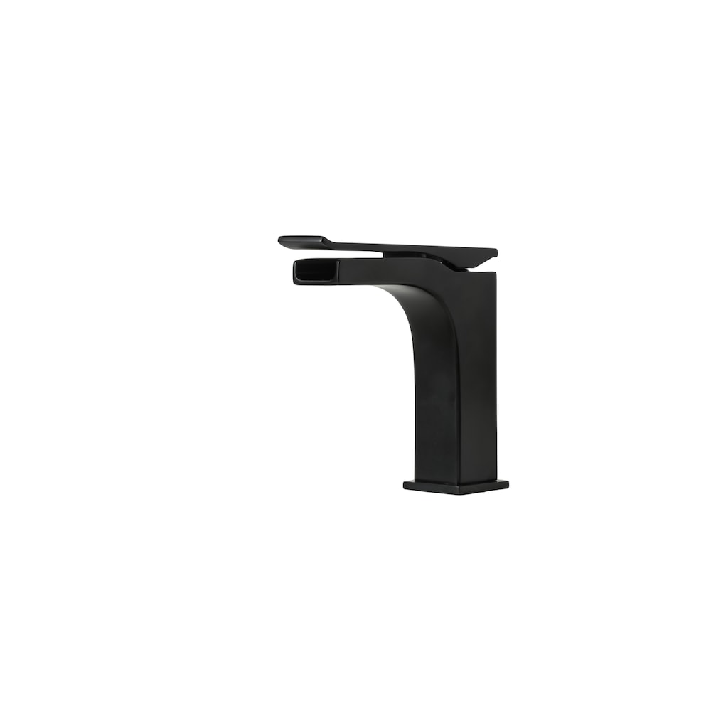 Lilia Single Hole Single-Handle Bathroom Faucet in Black