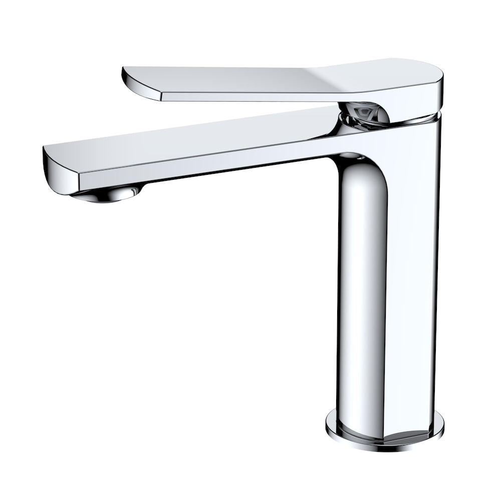 Robinet de salle de bain à poignée unique et trou unique Idaho en chrome