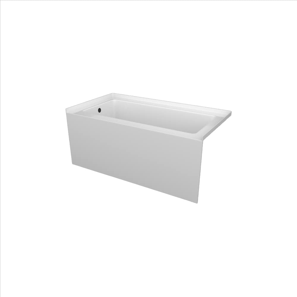LILY 60 inch x 32 inch Plain Skirted Bathtub Left-Hand Drain Location