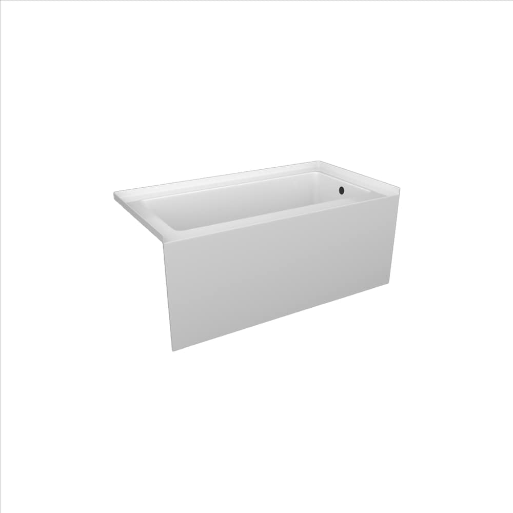 Baignoire LILY 60 pouces x 32 pouces à jupe simple, emplacement du drain à droite