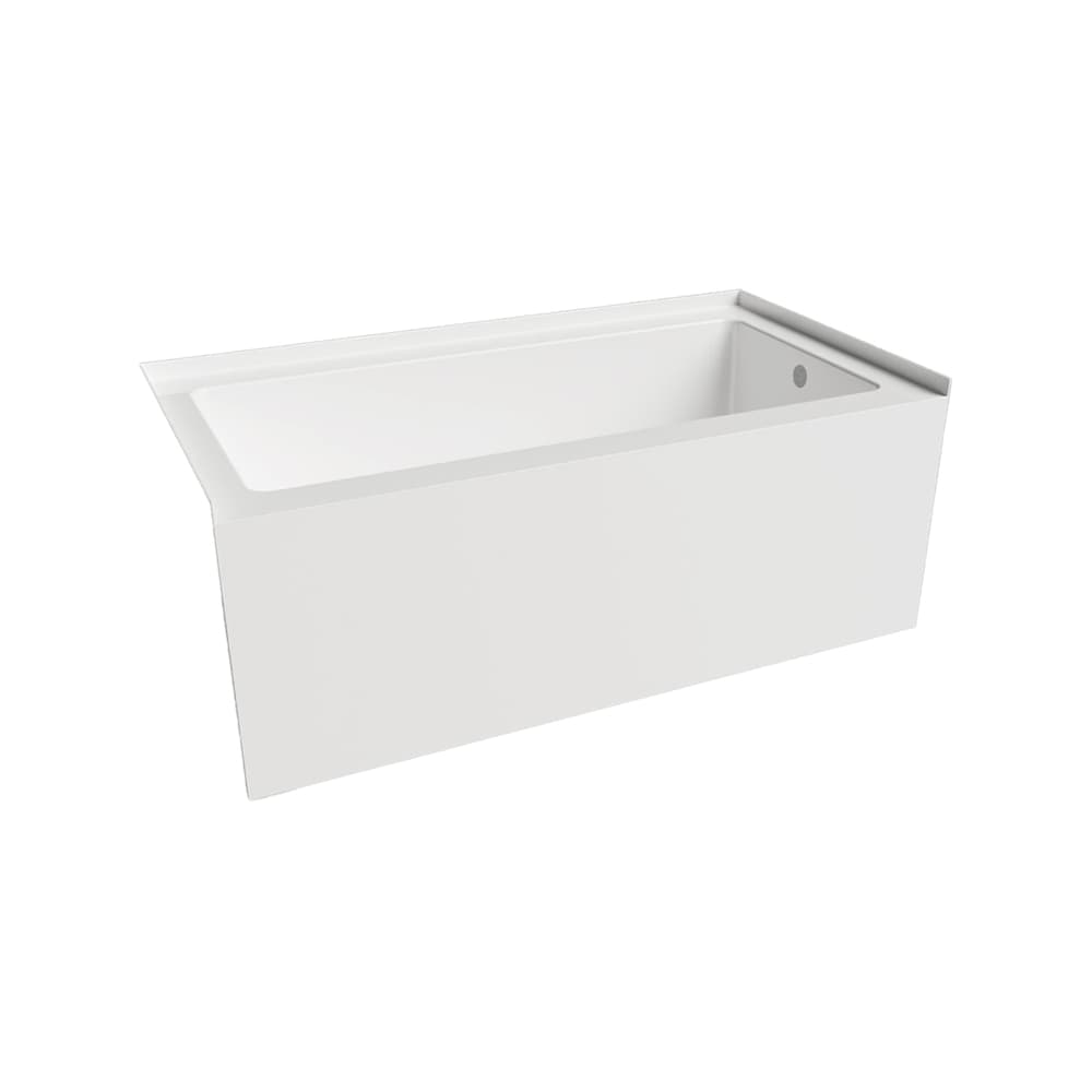 Baignoire à jupe unie TULIP 54 po x 32 po, emplacement du drain à droite