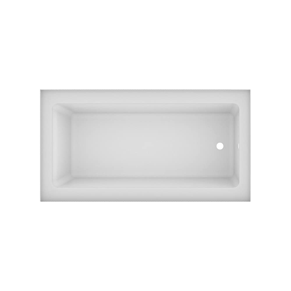 Baignoire à jupe unie TULIP 60 po x 32 po avec drain à droite