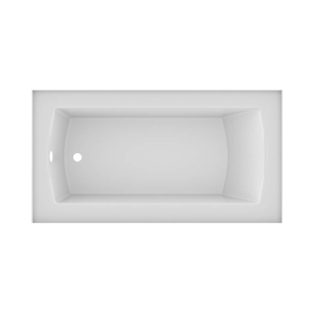 Baignoire CALLA 60 po x 32 po à jupe simple, emplacement du drain à gauche