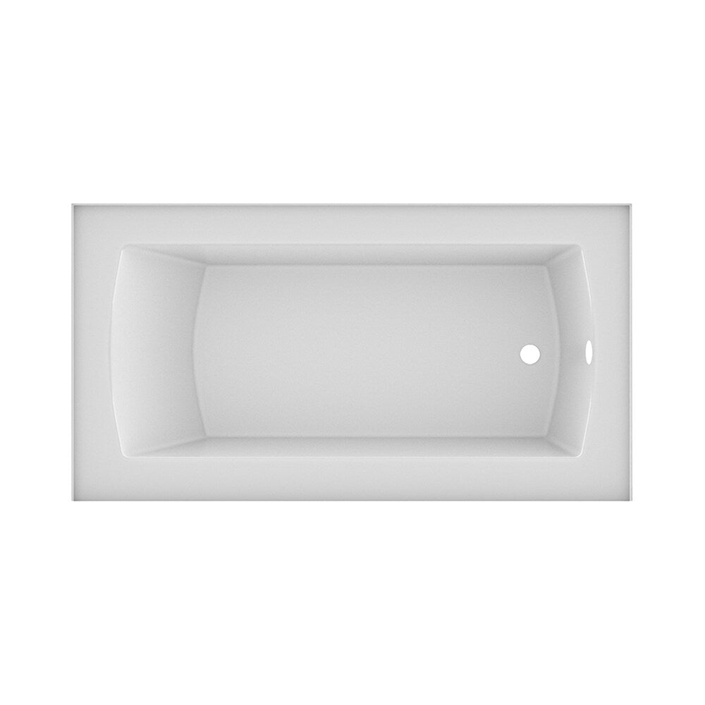 Baignoire CALLA 60 po x 32 po à jupe simple, drain à droite