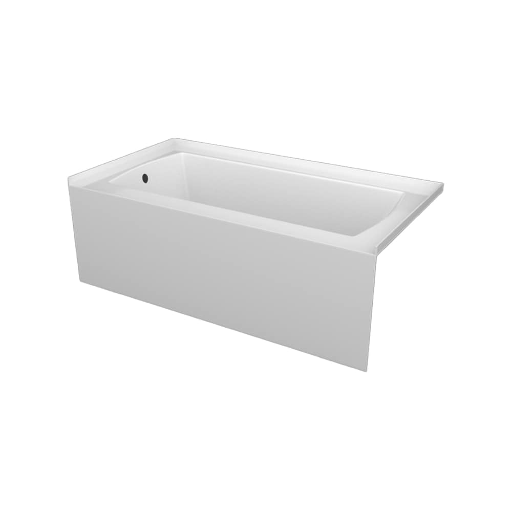 Baignoire CALLA 60 po x 36 po à jupe simple, emplacement du drain à gauche