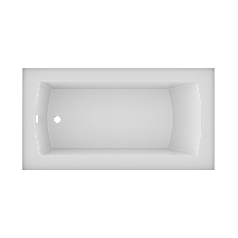 Baignoire CALLA 60 po x 36 po à jupe simple, emplacement du drain à gauche