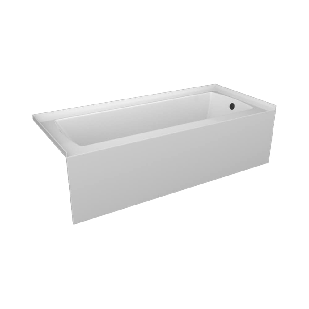 Baignoire CALLA 72 po x 36 po à jupe simple, drain à droite