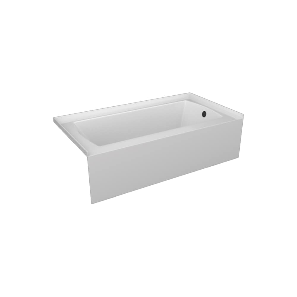 Baignoire à jupe simple POPPY 60 pouces x 30 pouces, emplacement du drain à droite