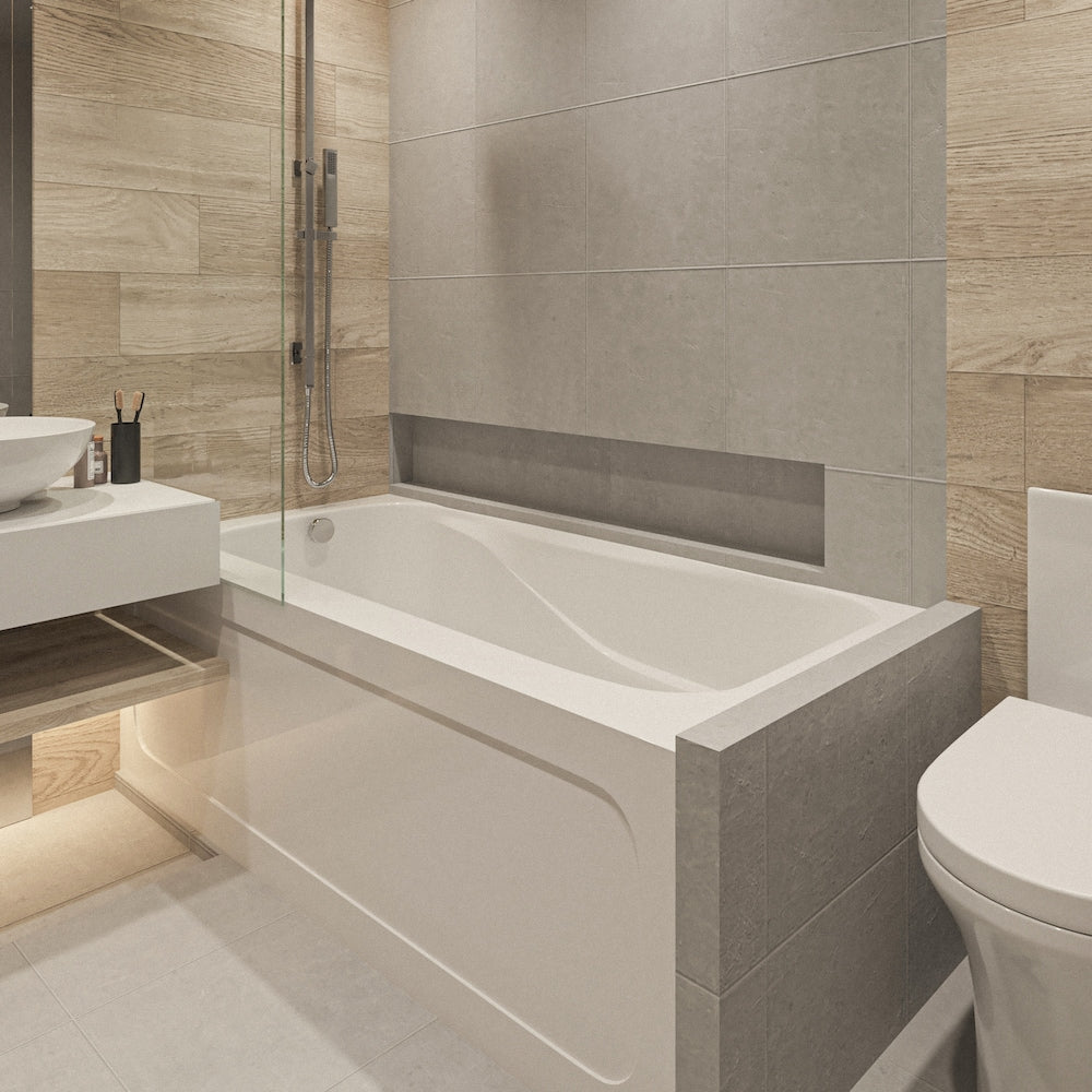 HAZEL 60 inch x 32 Skirted Bathtub Left-Hand Drain Location