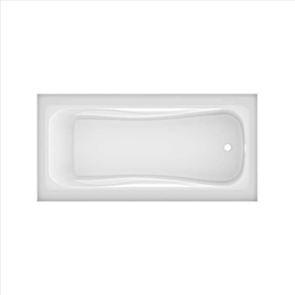 Baignoire à jupe HAZEL 66 pouces x 32 po avec drain à droite