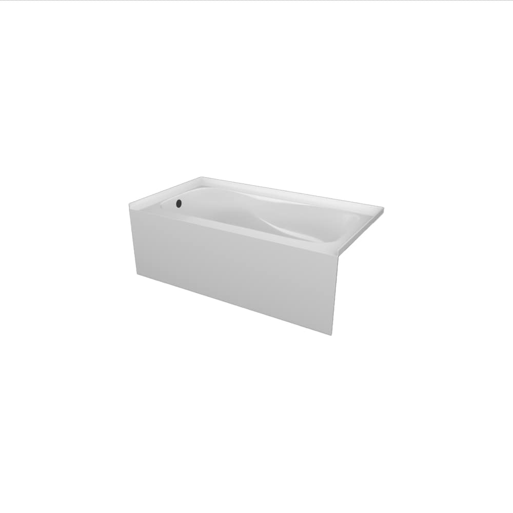 Baignoire à jupe simple DAISY 60 pouces x 32 pouces avec drain à gauche