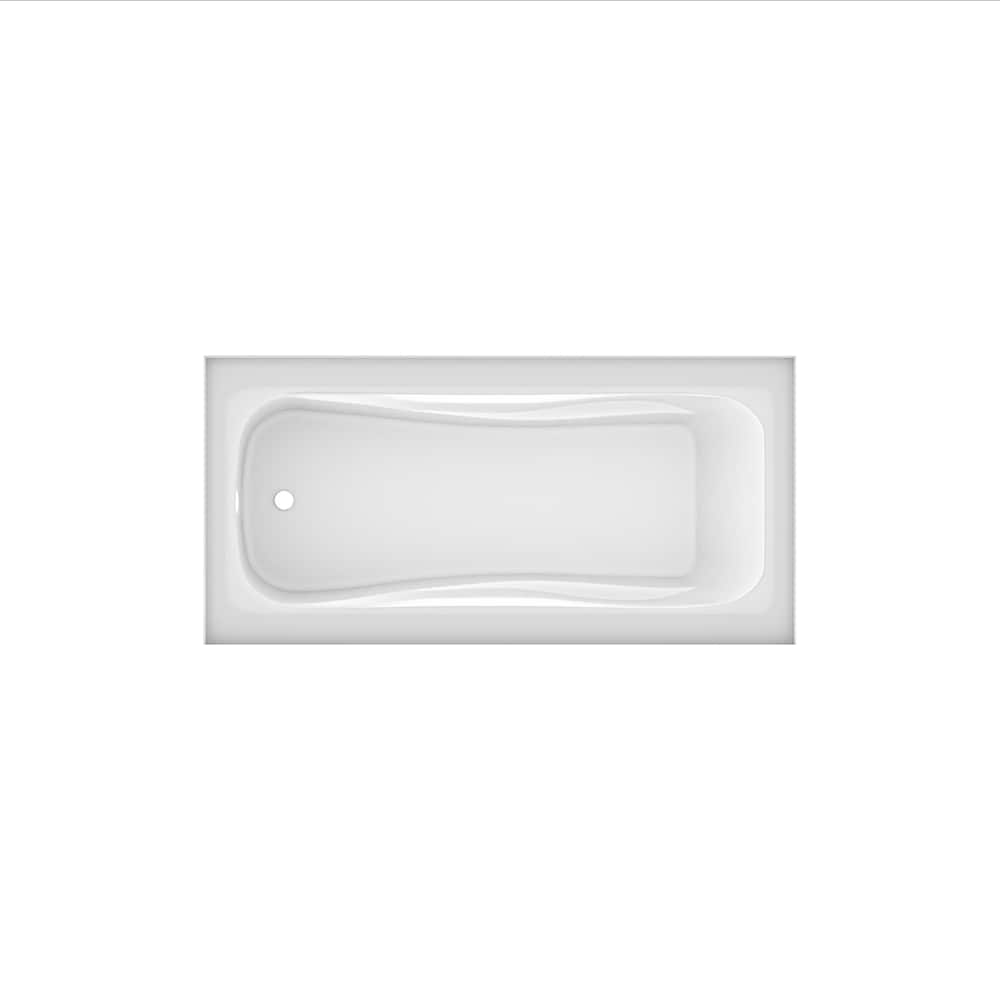 Baignoire à jupe simple DAISY 60 pouces x 32 pouces avec drain à gauche