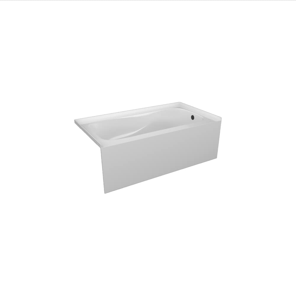 Baignoire à jupe simple DAISY 60 pouces x 32 pouces avec drain à droite